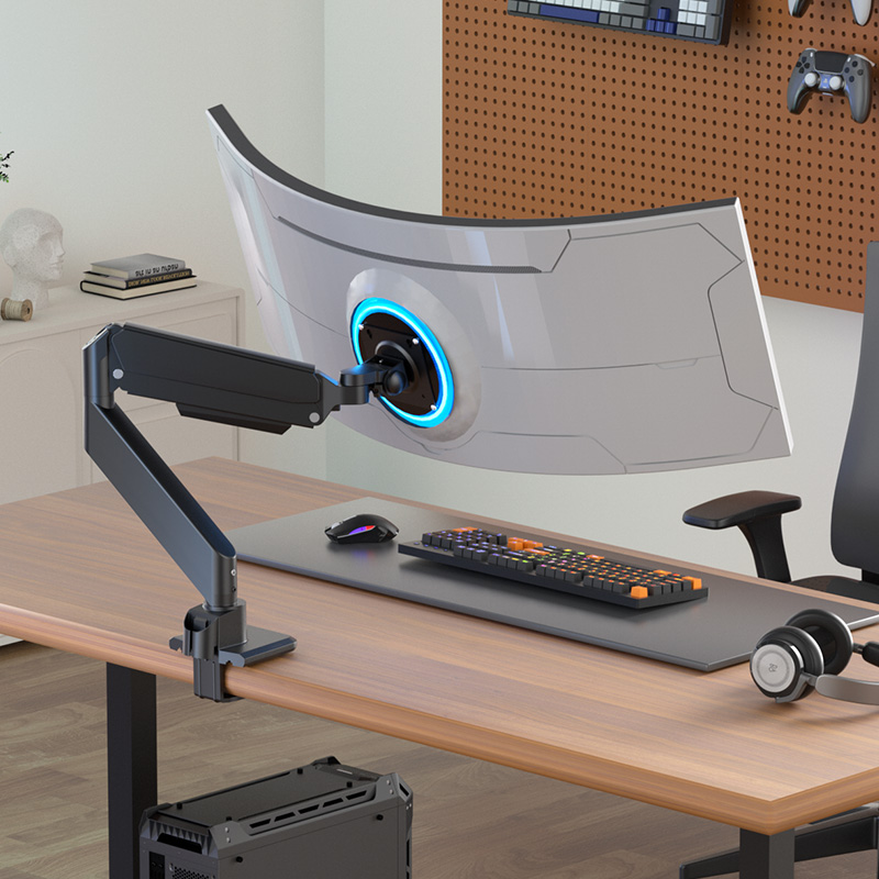 Desk Setup Monitor Arm - HILLPORT Monitorarmhalterung für 30, 32, 34,