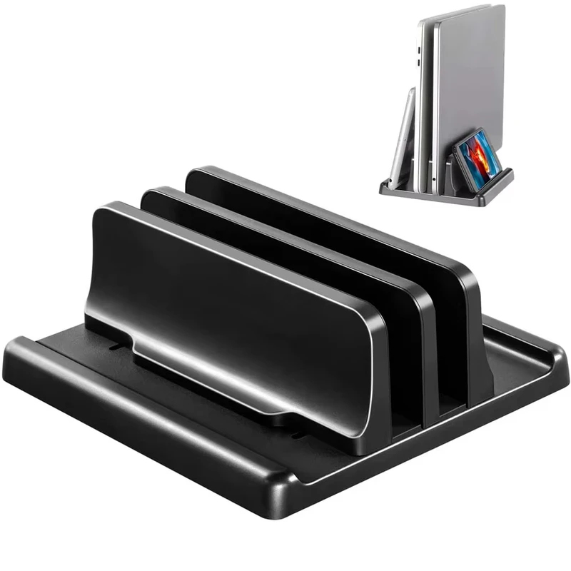 Vertical Laptop Stand - 4-in-1 vertikaler Laptop-Ständer, verstellbare Breite, platzsparender