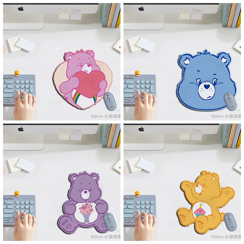 Desk Setup Cute - Care Bears Niedliches Cartoon-Mauspad, tragbares Laptop-Schreibtischpad