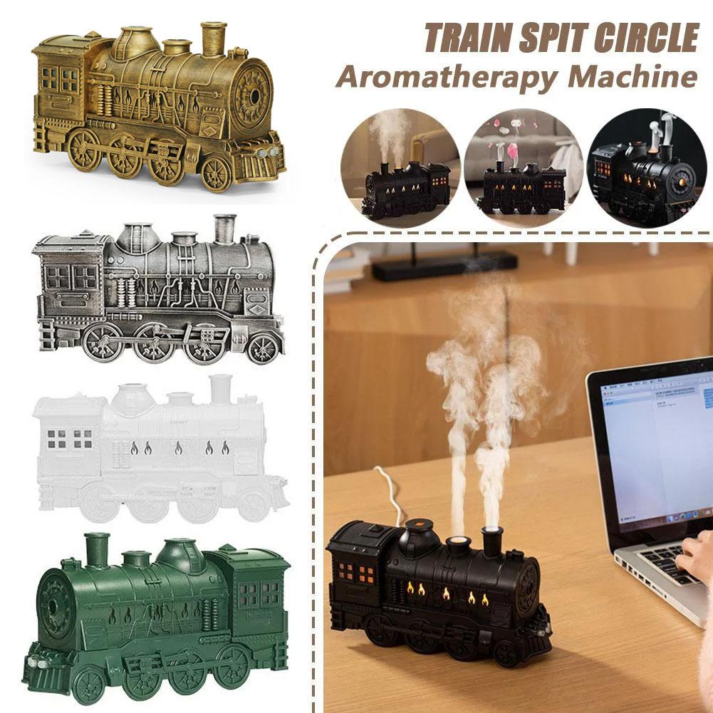 Desk Setup Essentials - Vintage-Zug Luftbefeuchter Dampflokomotive Aroma-Diffusor für ätherische