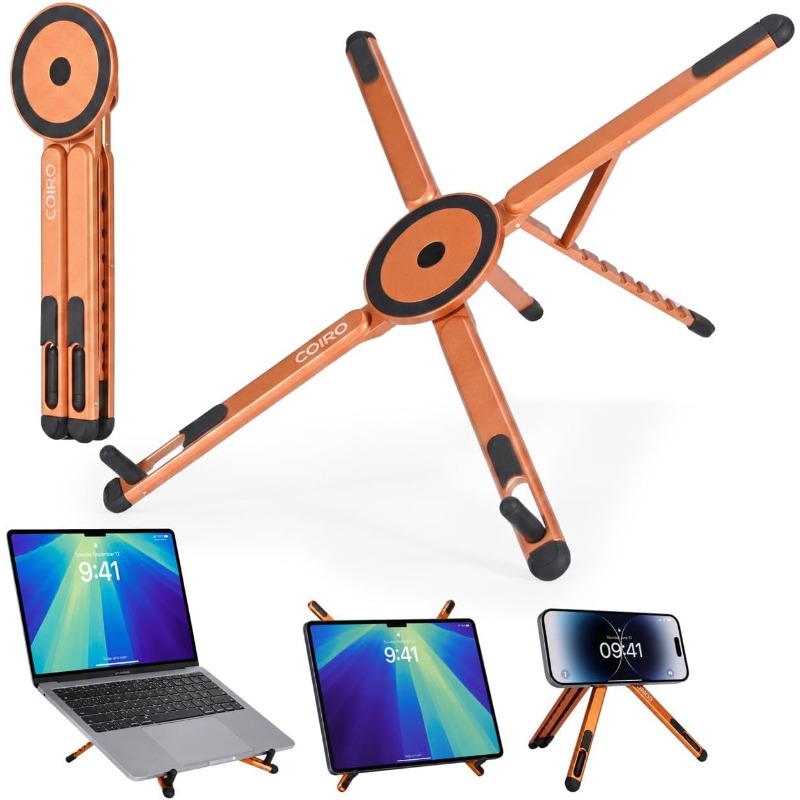 Desk Setup Riser - 3-in-1 Magnetischer Faltbarer Ständer für Laptop,