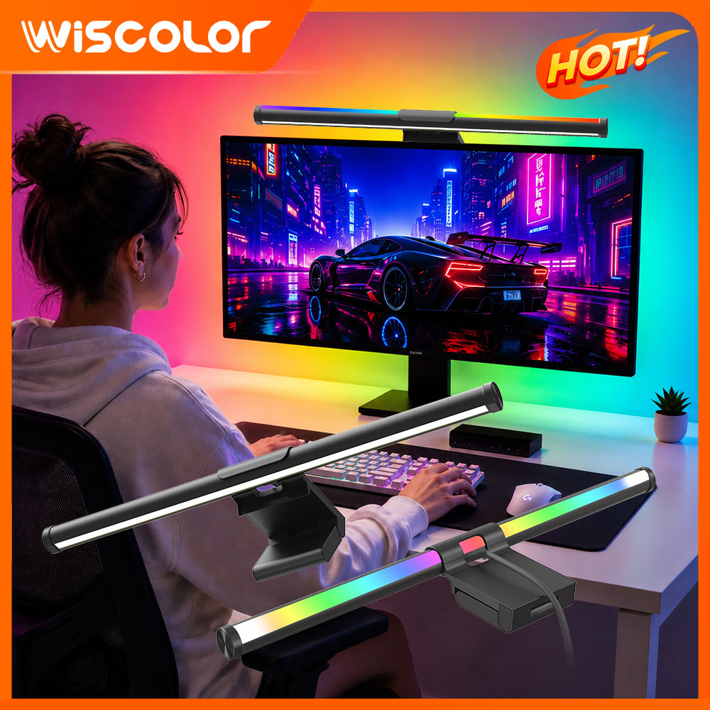 Desk Setup Rgb - WLAN-Lichtleiste Monitor-Lichtleiste Lampe Bildschirm-Setup RGB APP-Fernbedienung