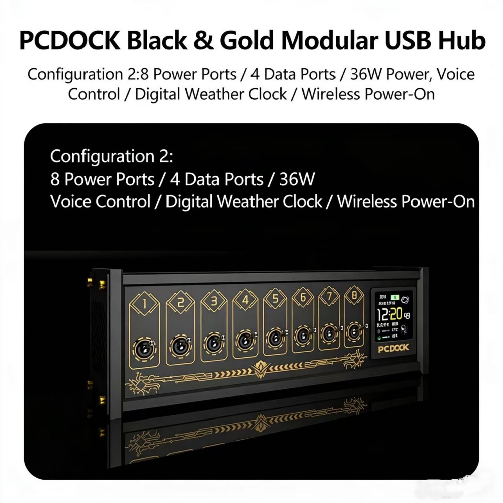 Desk Setup Laptop - PCDOCK Block USB Desktop-Steckdosenleiste mit Schalter,