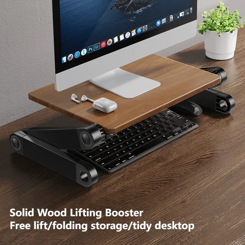 Vertical Laptop Stand - Oatsbasf Tragbarer MacBook-Ständer aus massivem Holz,