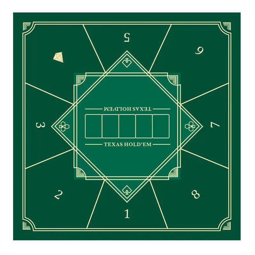 Rubber Mat Desk - Verstärkte Texas Hold'em Poker-Matte Wasserdichte Gummi-Reise-Pokermatte