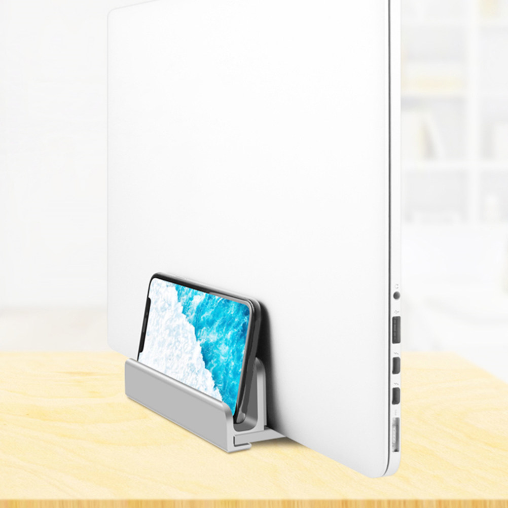 Vertical Laptop Stand - Aluminium-Laptopständer mit 3-Fach-Vertikaleinstellung, Verstellbarer Desktop-Ständer für