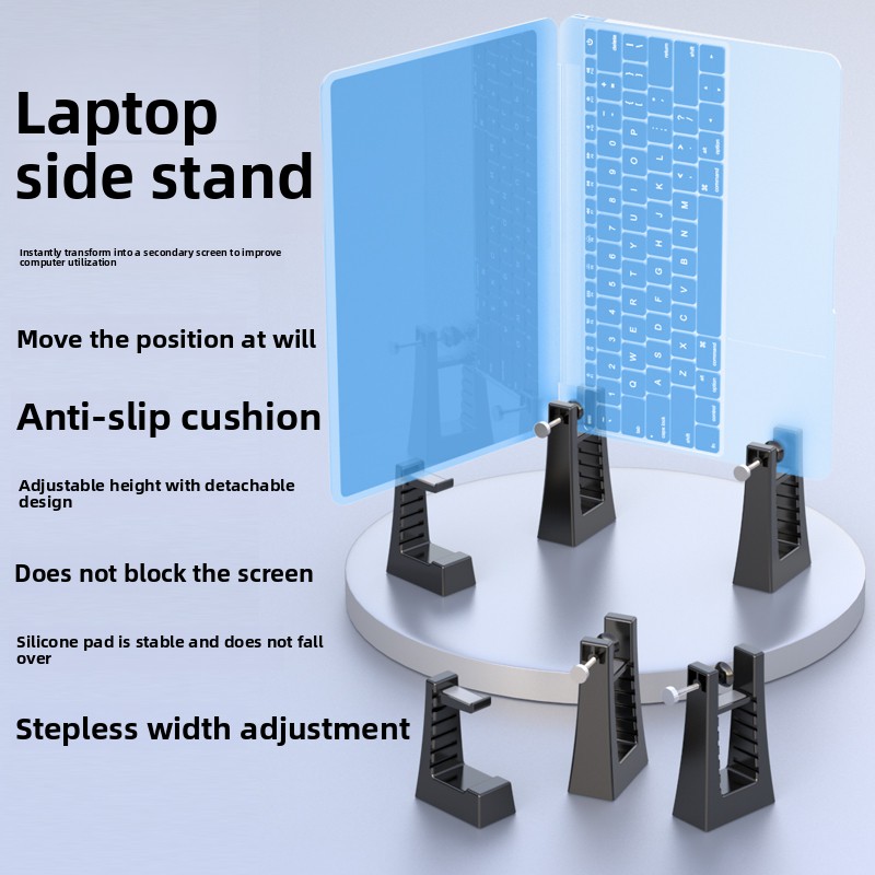 Vertical Laptop Stand - Laptop-Seitenständer, Vertikaler Halter für Zweitbildschirm, Aufrechter,