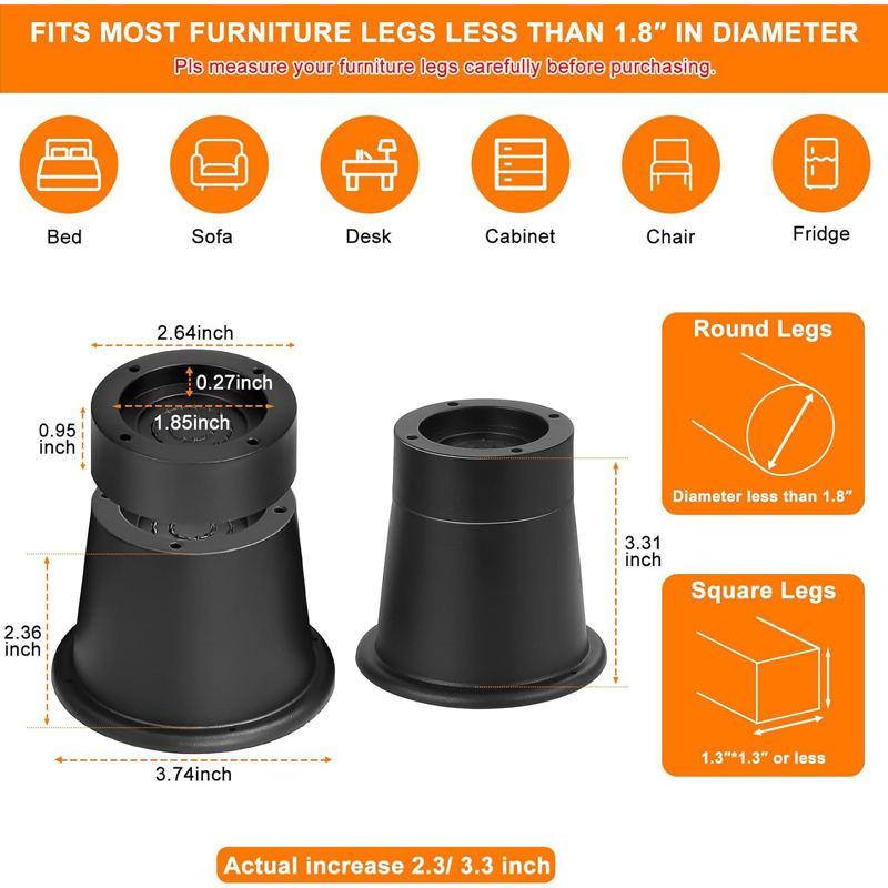 4 Stück robuste Möbel-Riser, r – Desk Setup Riser Bewertung und Preis