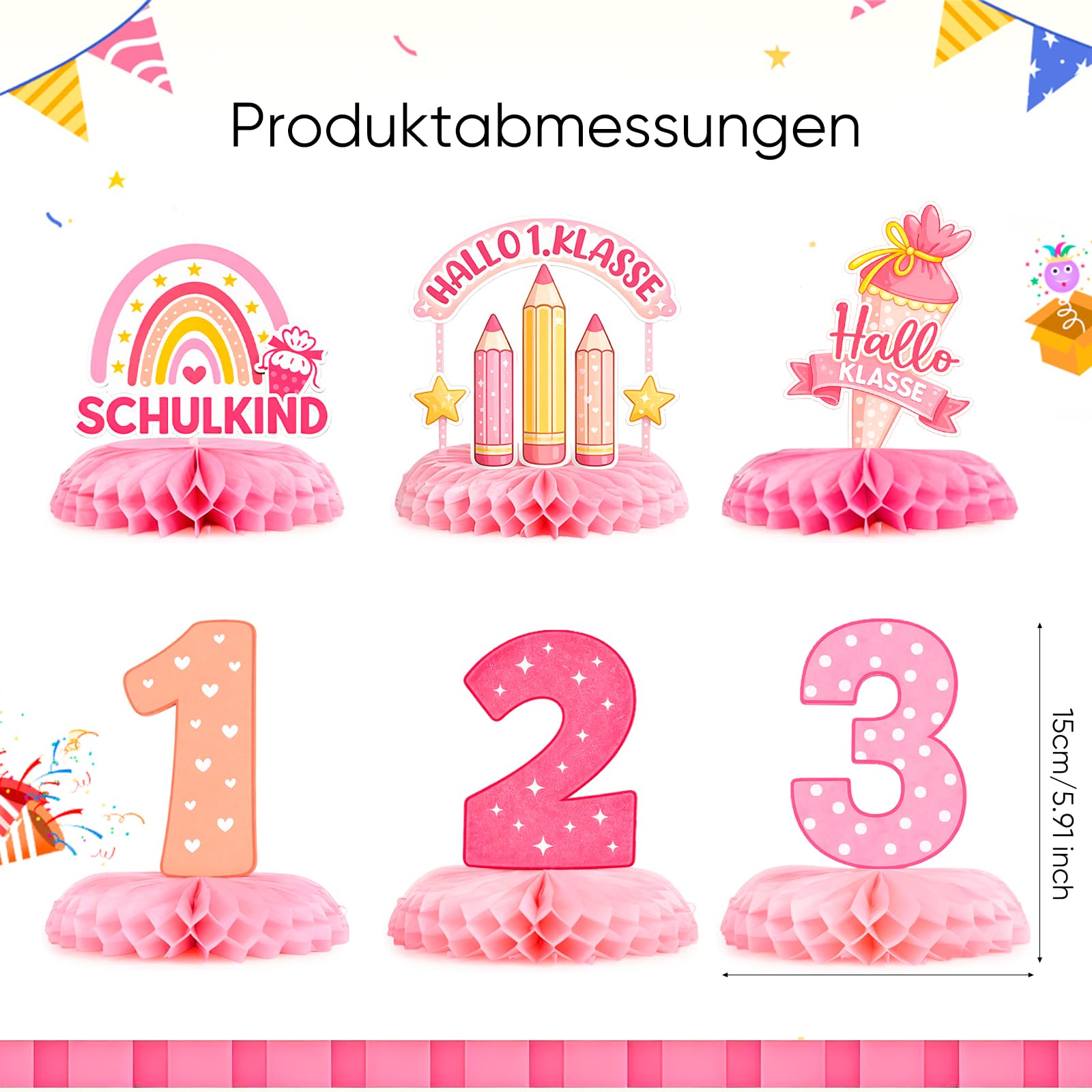 6-teiliges Rosa Regenbogen Sch – Desk Setup Girl Bewertung und Preis