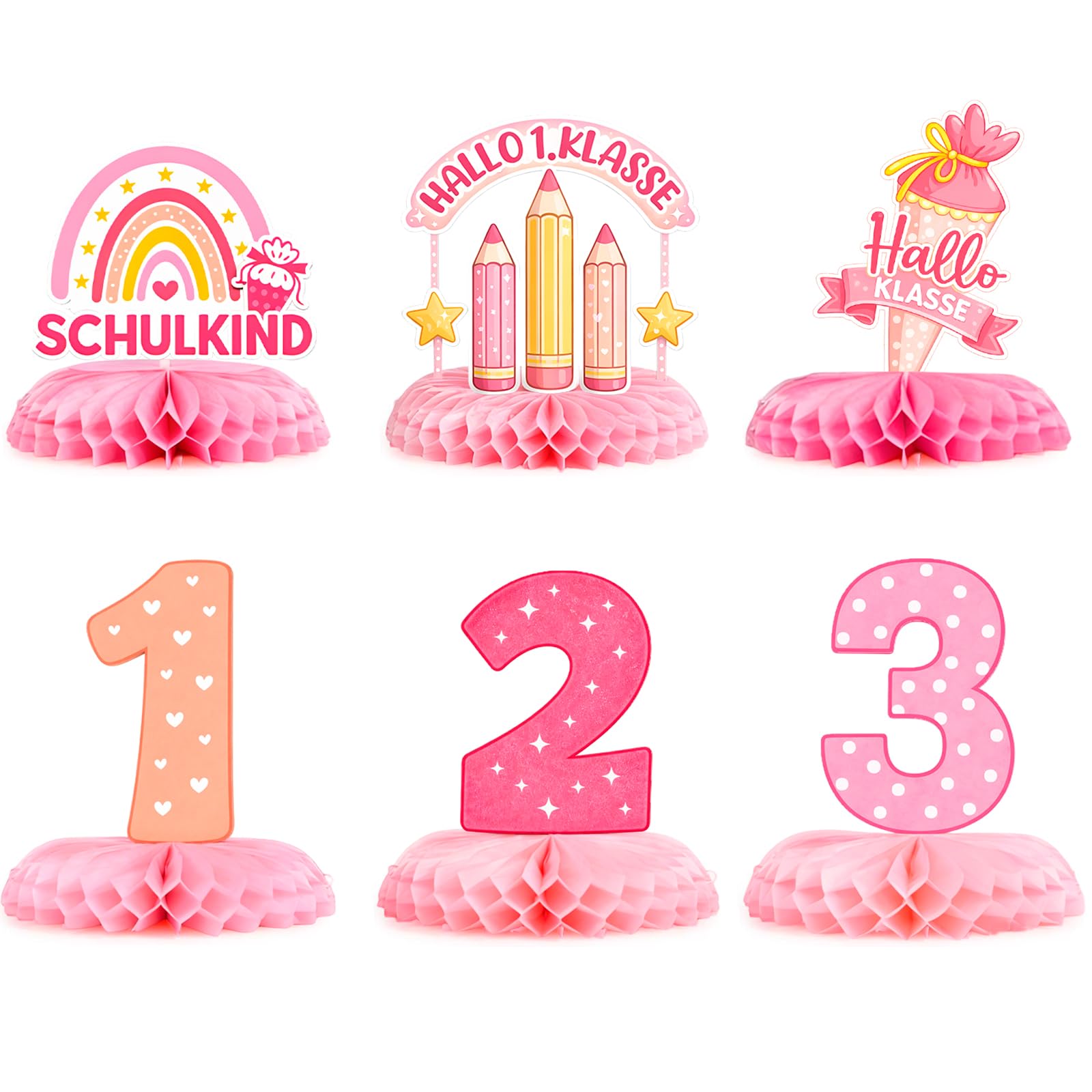 6-teiliges Rosa Regenbogen Sch – Desk Setup Girl Bewertung und Preis