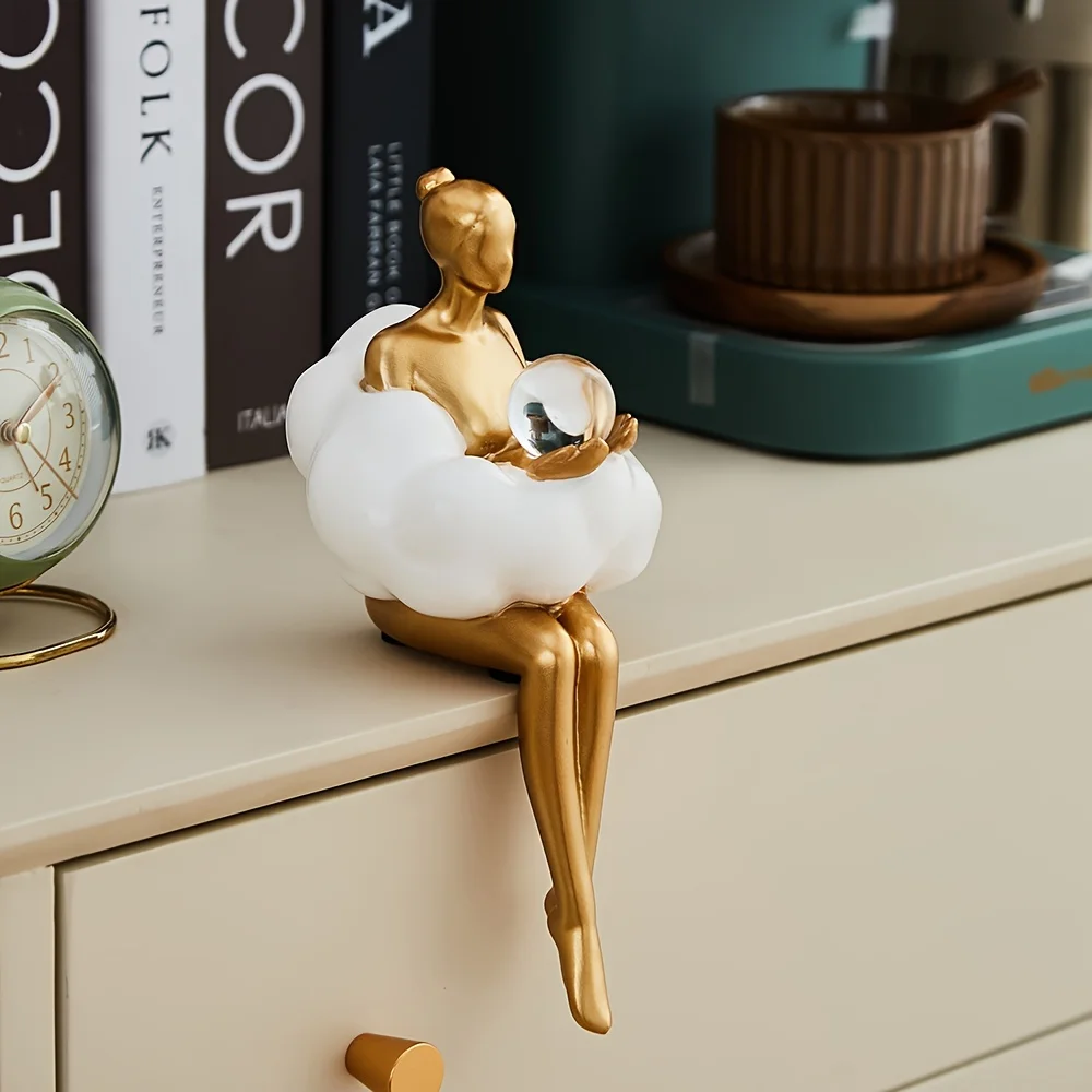 Wolken mädchen Skulptur abstra – Desk Setup Girl Bewertung und Preis