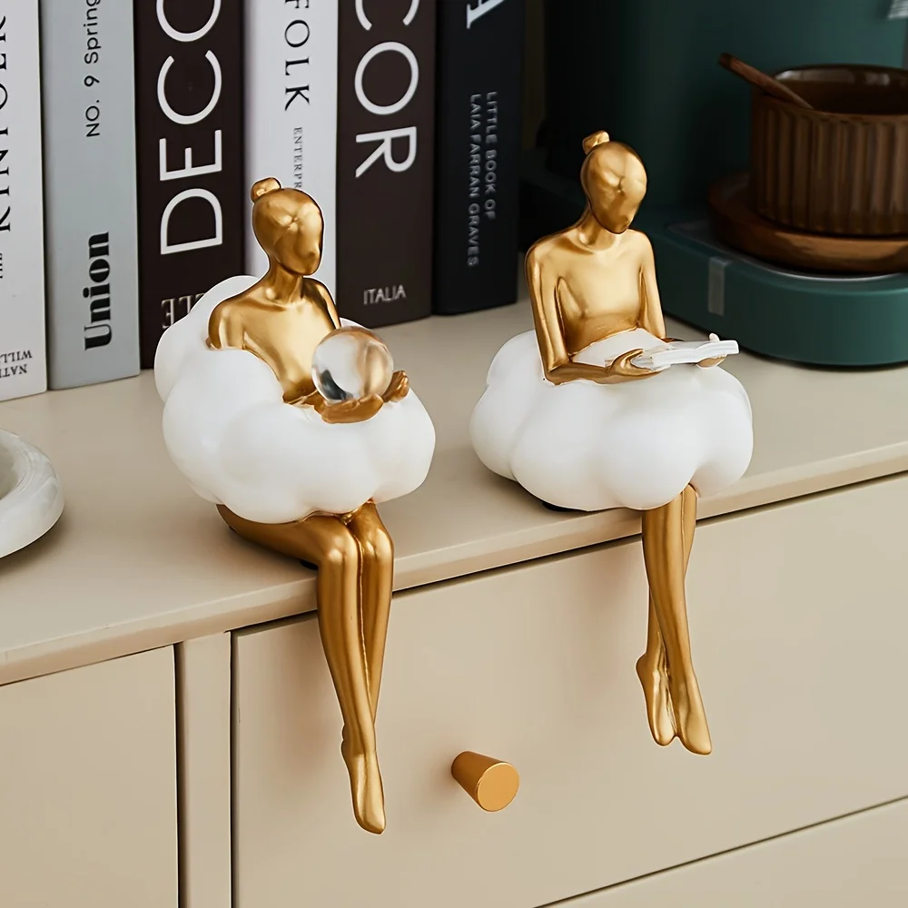 Wolken mädchen Skulptur abstra – Desk Setup Girl Bewertung und Preis