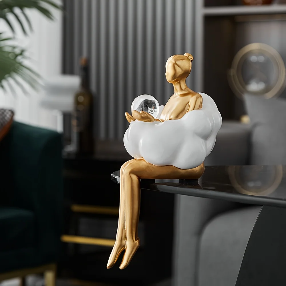 Wolken mädchen Skulptur abstra – Desk Setup Girl Bewertung und Preis