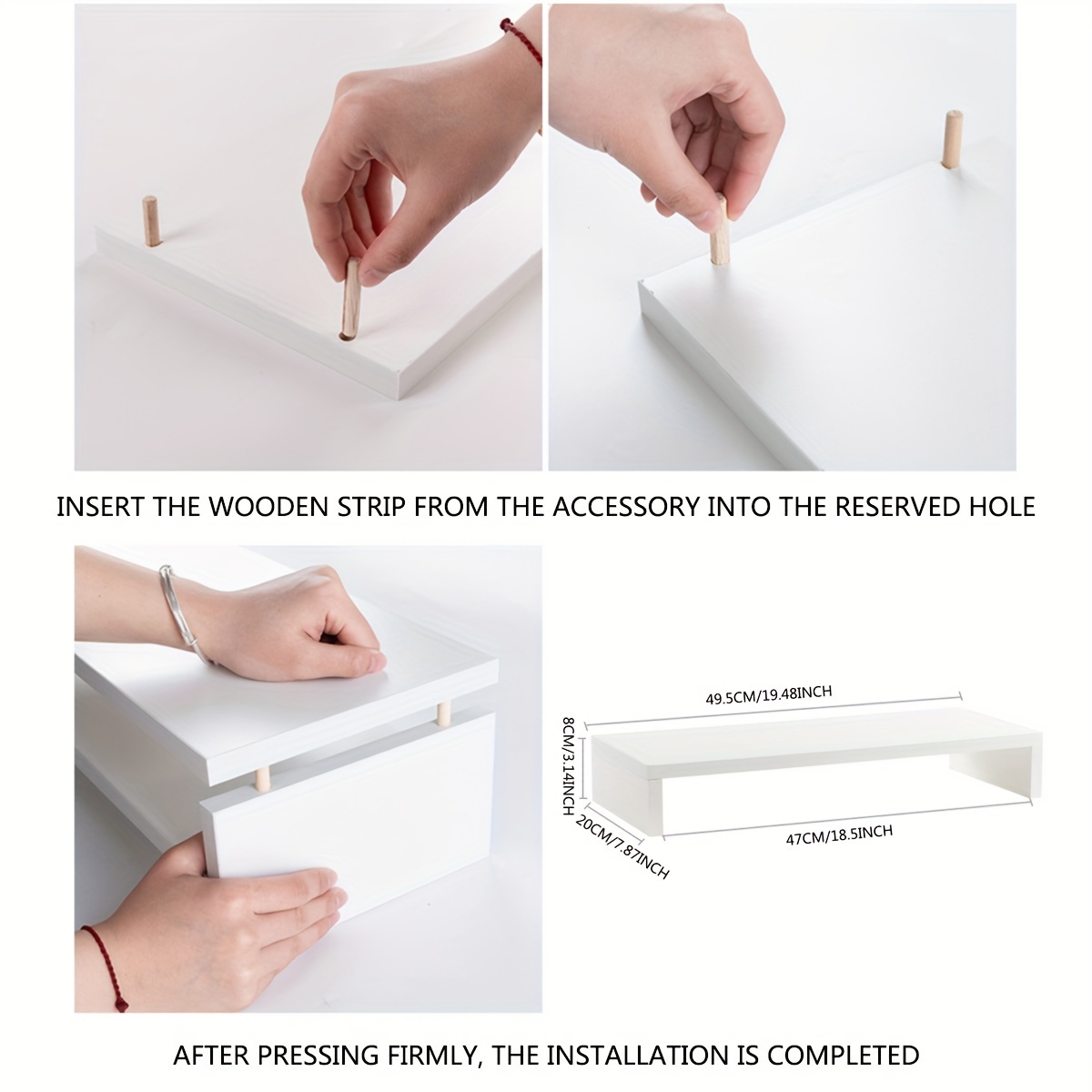 Minimalistischer Weißer MDF-Mo – Desk Setup Riser Bewertung und Preis