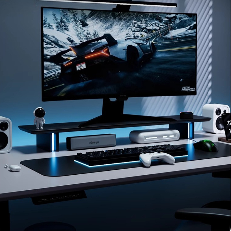 RGB-Monitorständer, ergonomisc – Desk Setup Laptop And Monitor Bewertung und Preis
