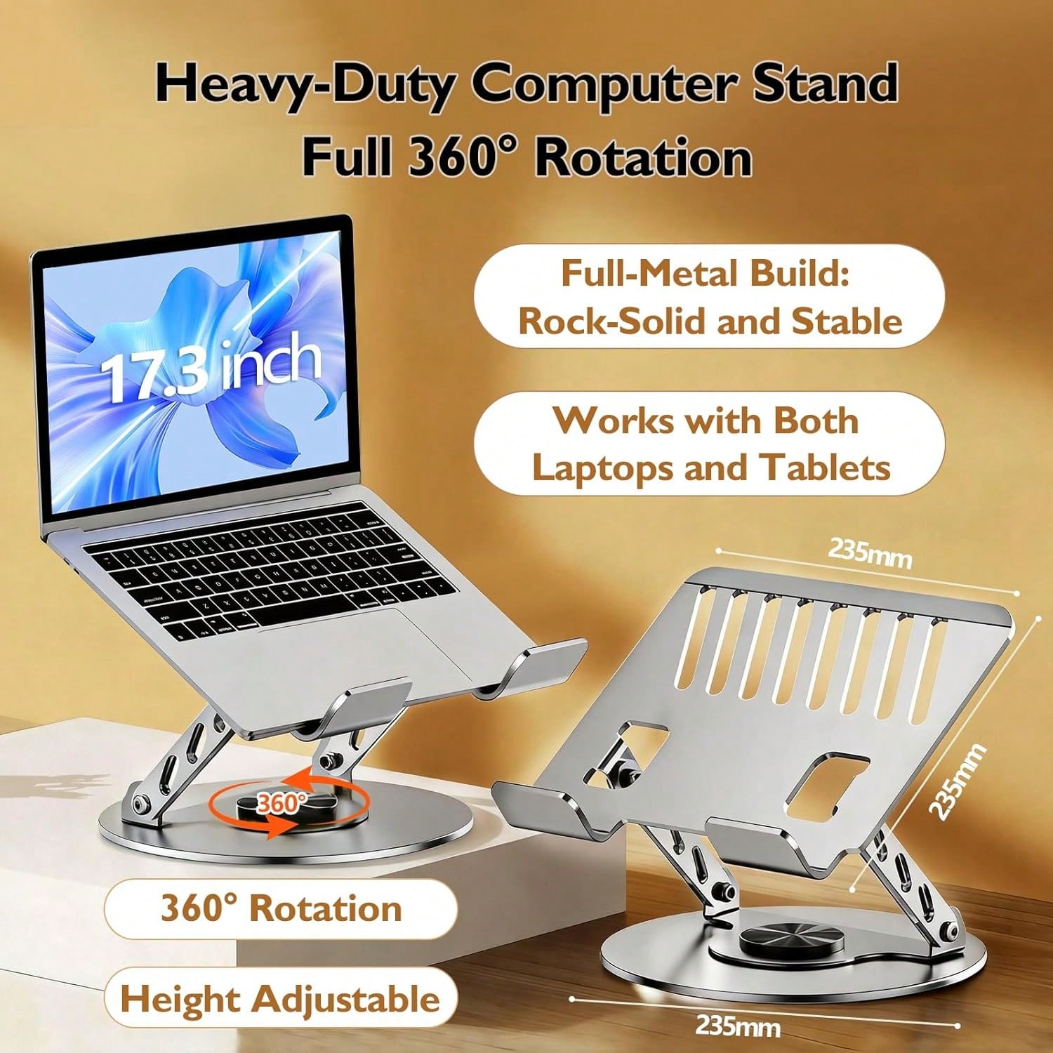 360° drehbarer Laptop-Ständer, – Desk Setup Riser Bewertung und Preis