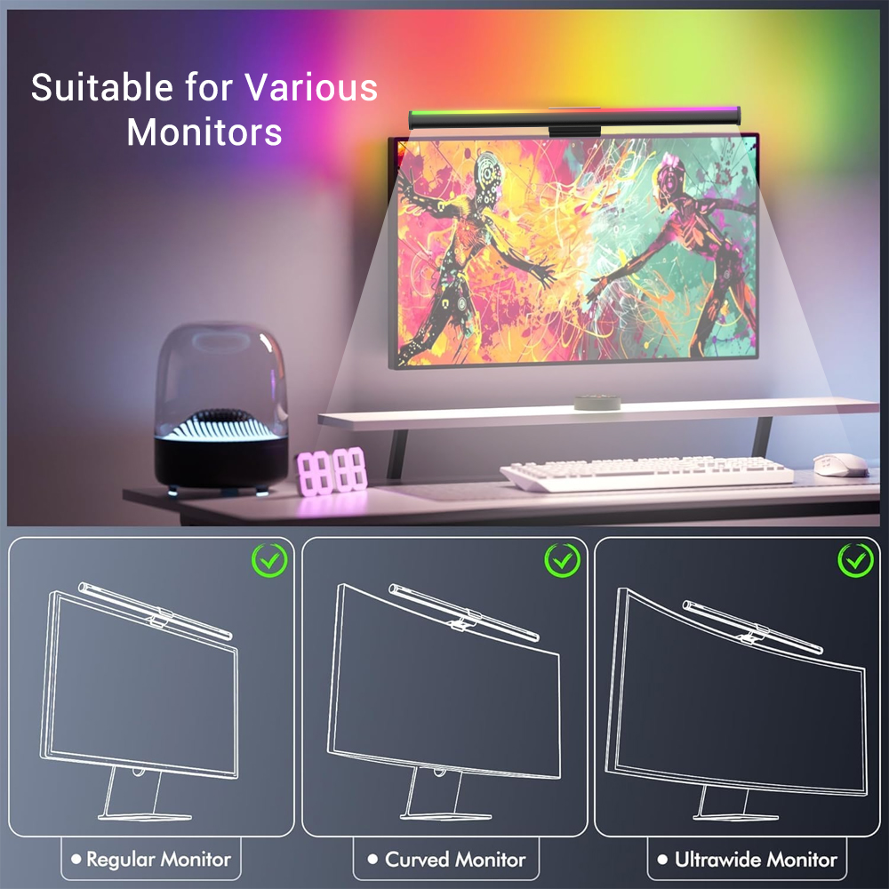 WLAN-Lichtleiste Monitor-Licht – Desk Setup Rgb Bewertung und Preis