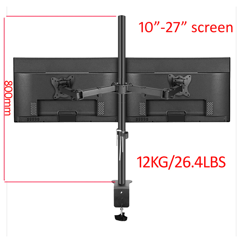 T902-280 360° drehbarer Stahl- – Desk Setup Monitor Arm Bewertung und Preis