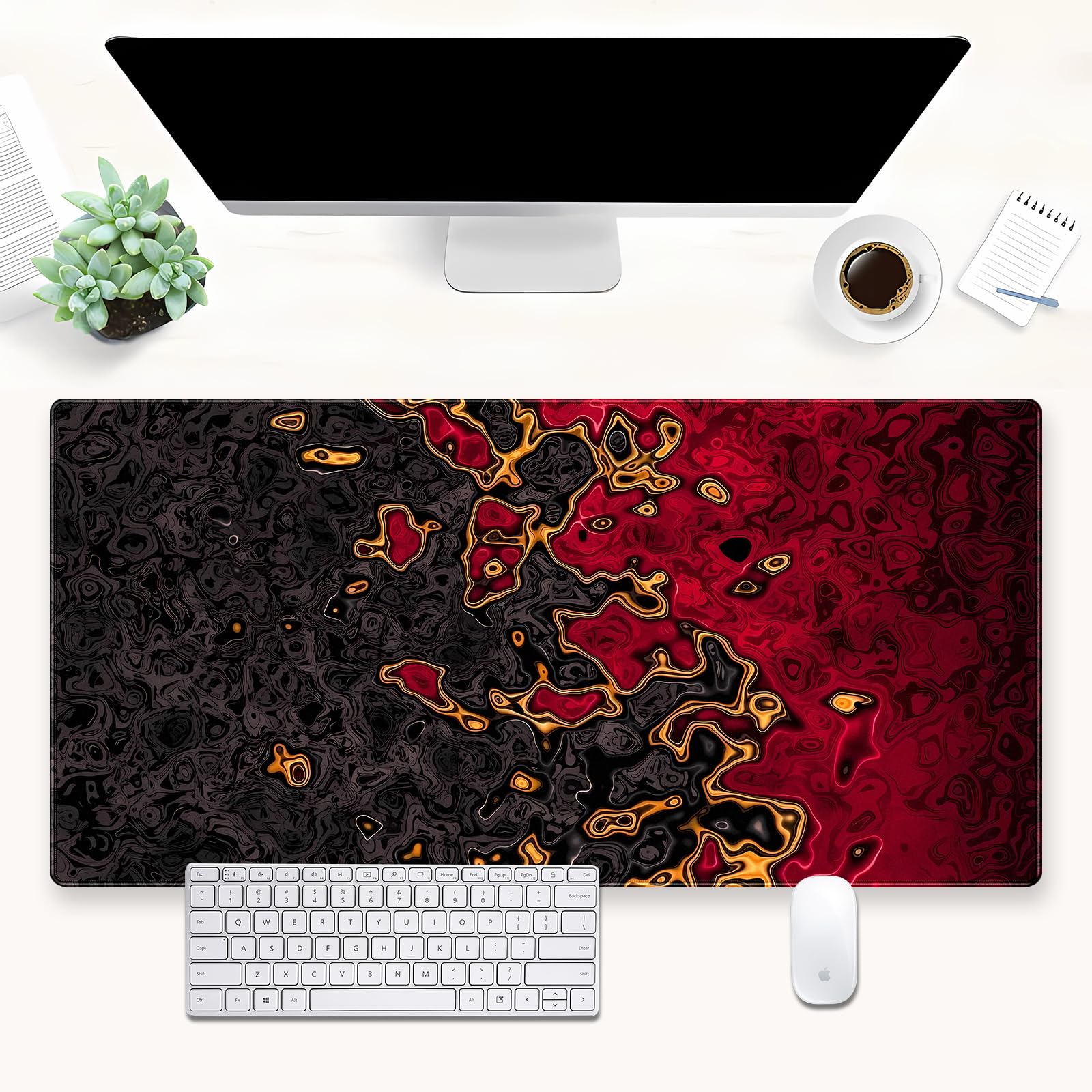 Rot-Schwarzes Extra Großes Gam – Rubber Mat Desk Bewertung und Preis