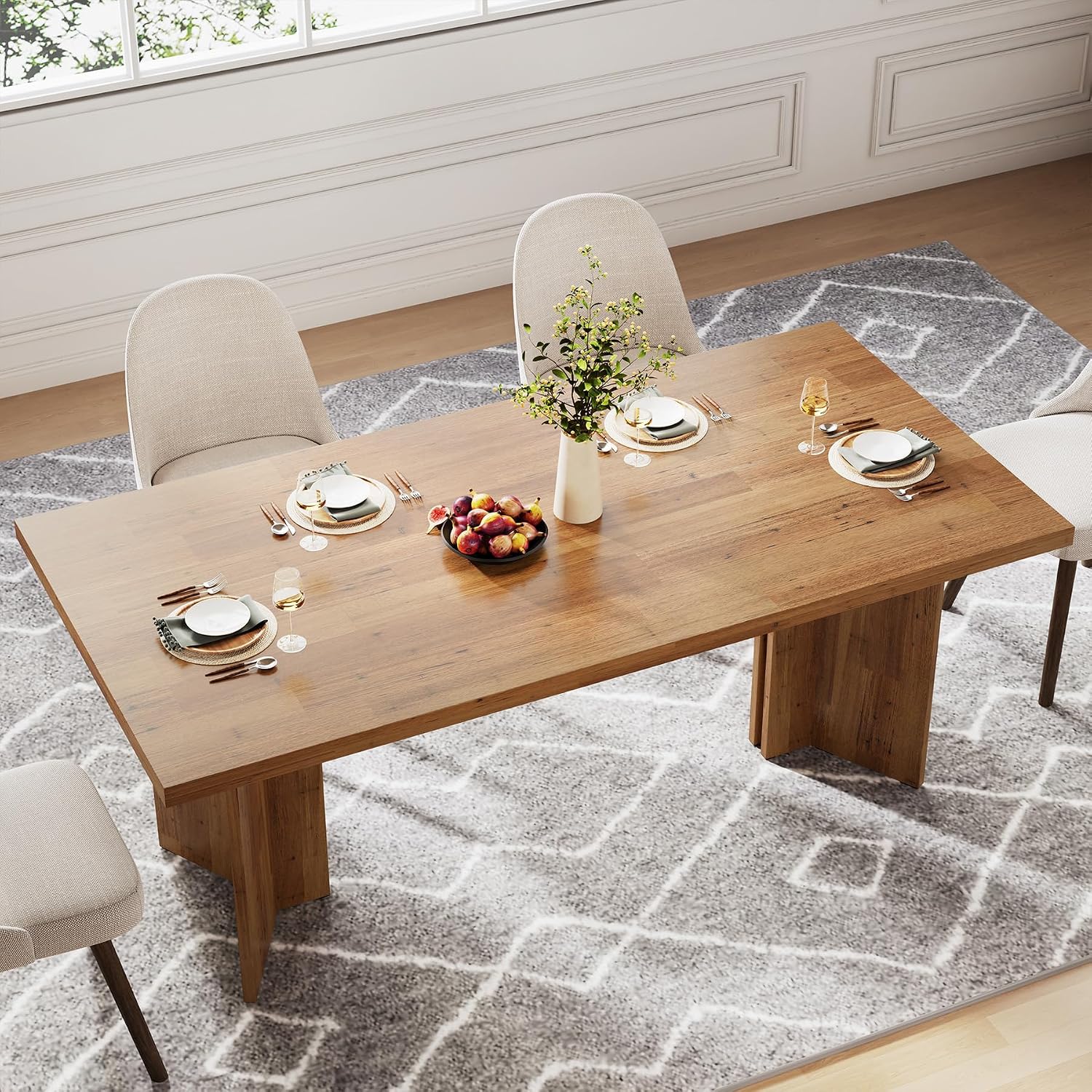 Großer rechteckiger Esstisch a – Desk Setup Brown Bewertung und Preis